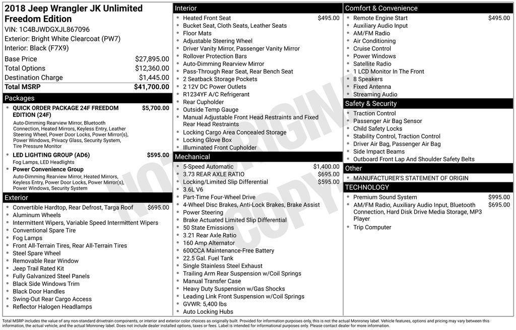 2018 Jeep Wrangler JK Base