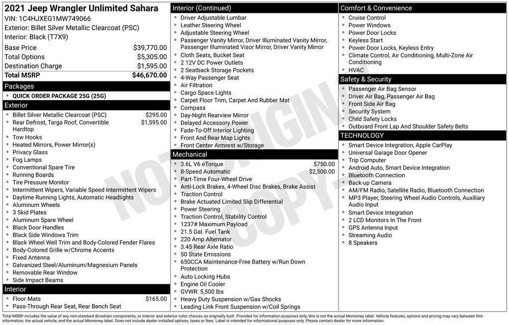 2021 Jeep Wrangler Unlimited Sahara