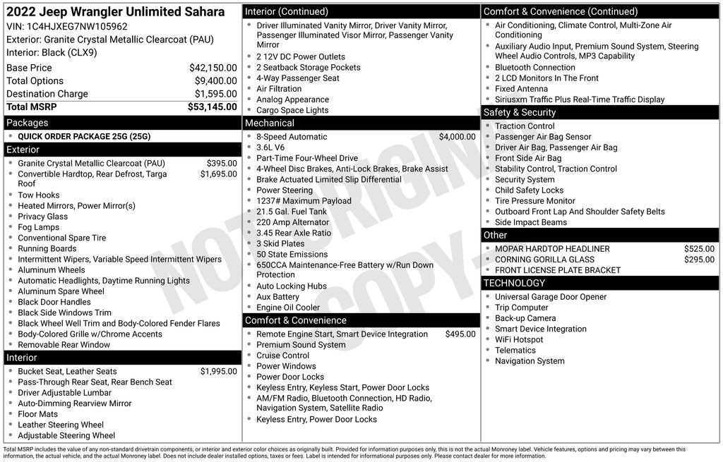 2022 Jeep Wrangler Unlimited Sahara