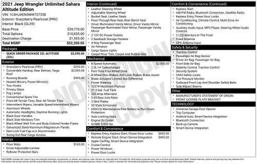 2021 Jeep Wrangler Unlimited Sahara Altitude