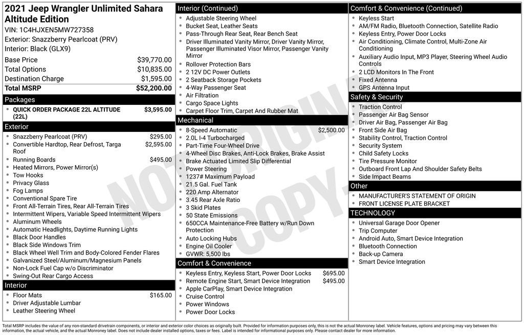 2021 Jeep Wrangler Unlimited Sahara Altitude