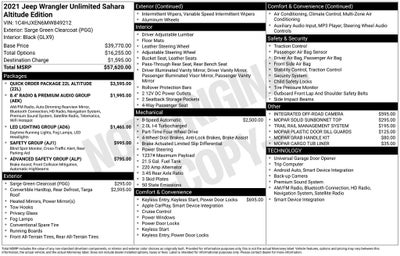 2021 Jeep Wrangler Unlimited Sahara Altitude