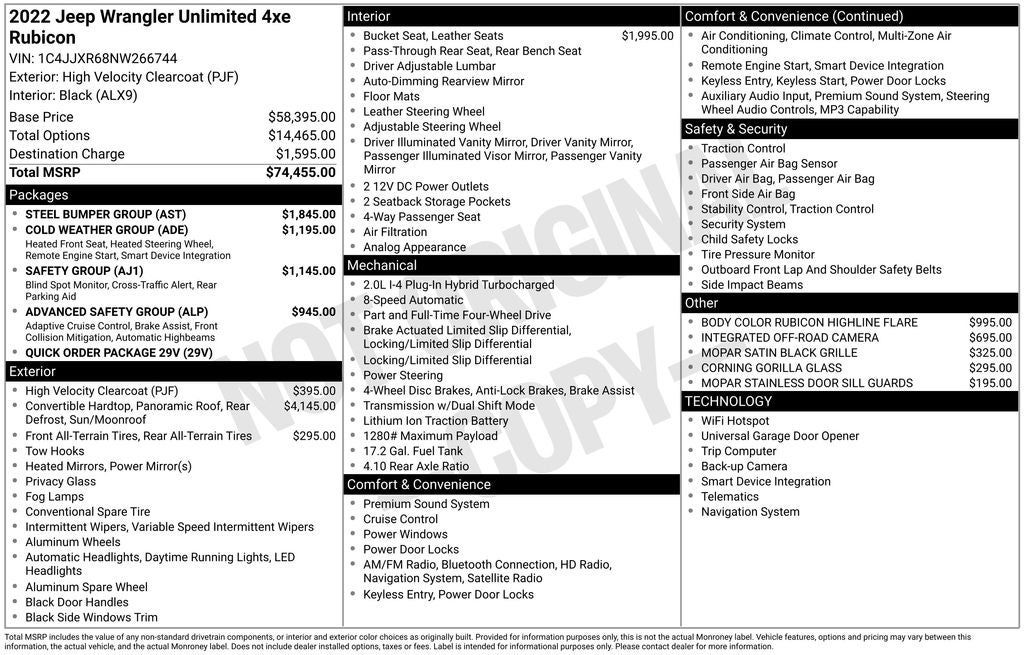 2022 Jeep Wrangler Unlimited Rubicon 4xe
