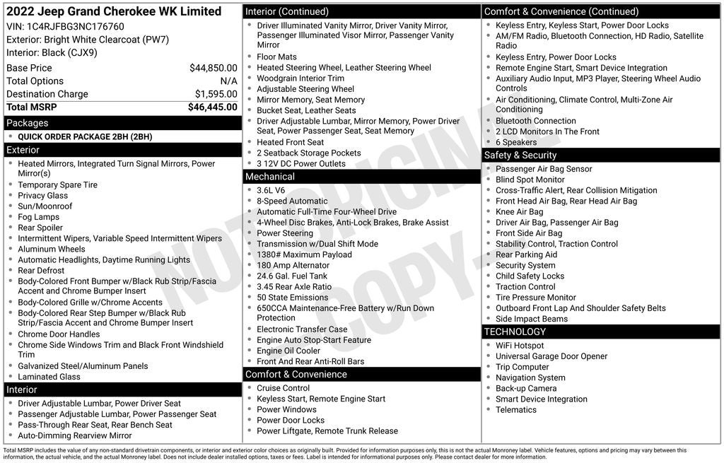 2022 Jeep Grand Cherokee WK Limited