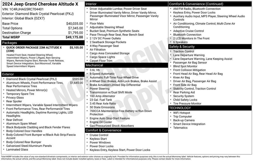 2024 Jeep Grand Cherokee Altitude X