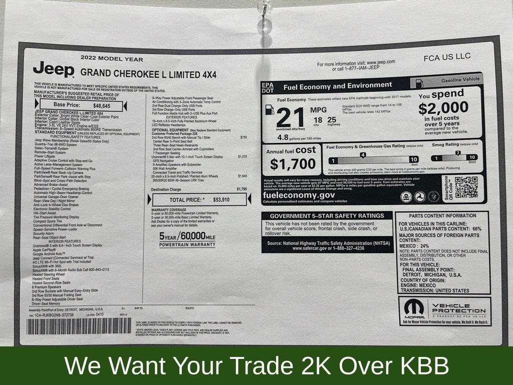 2022 Jeep Grand Cherokee L Limited