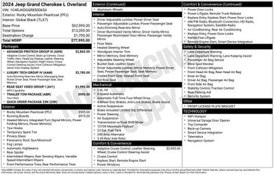 2024 Jeep Grand Cherokee L Overland