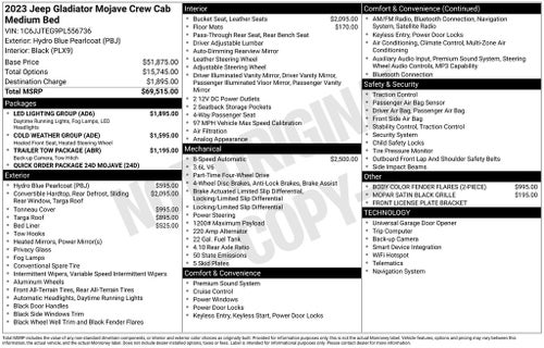 2023 Jeep Gladiator Mojave