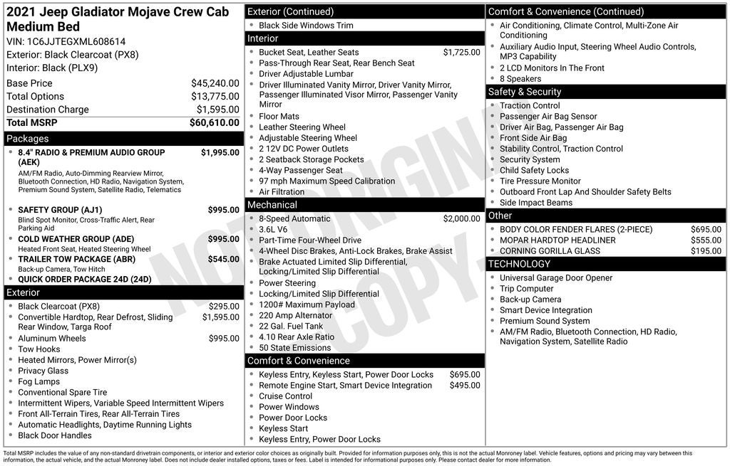 2021 Jeep Gladiator Mojave
