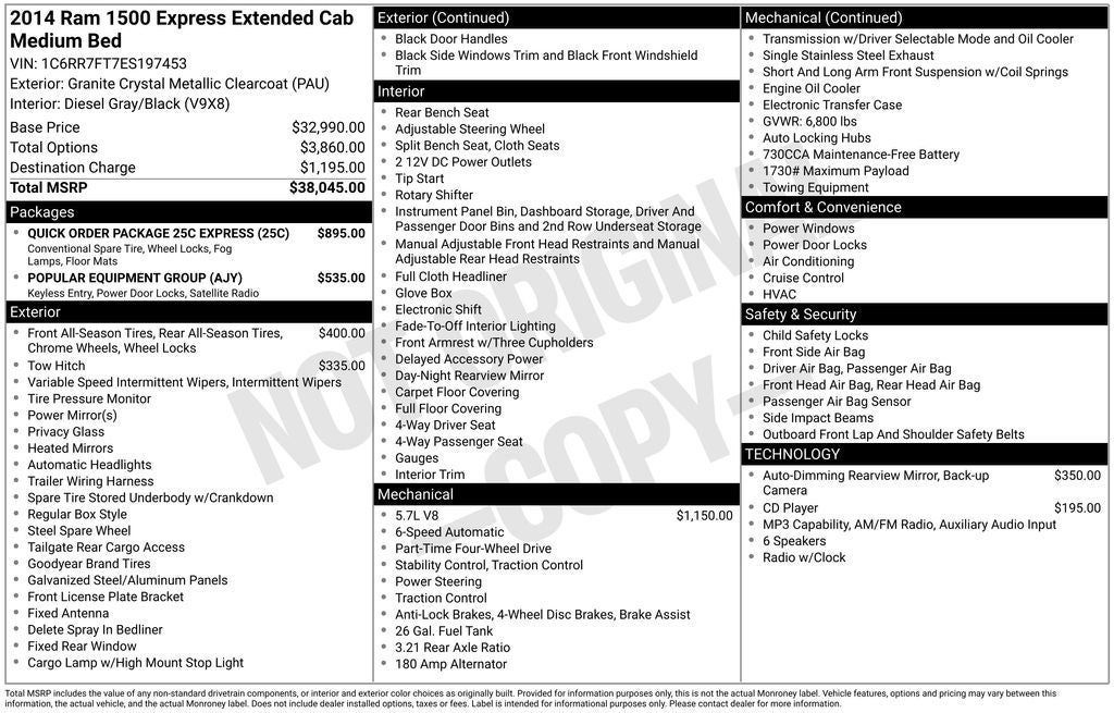 2014 RAM 1500 Express