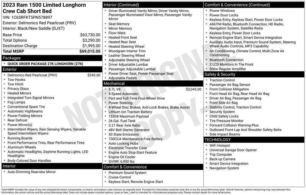 2023 RAM 1500 Laramie Longhorn