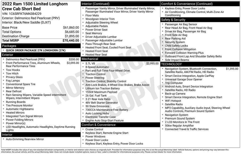 2022 RAM 1500 Laramie Longhorn
