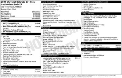 2021 Chevrolet Colorado Z71