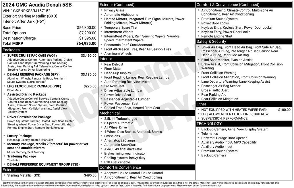 2024 GMC Acadia Denali