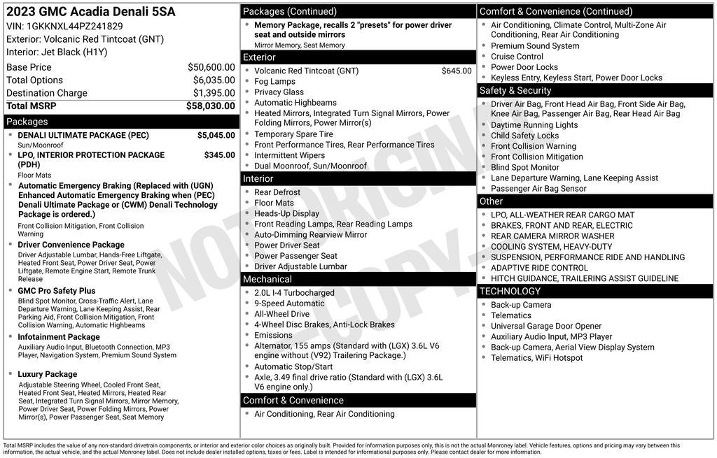 2023 GMC Acadia Denali