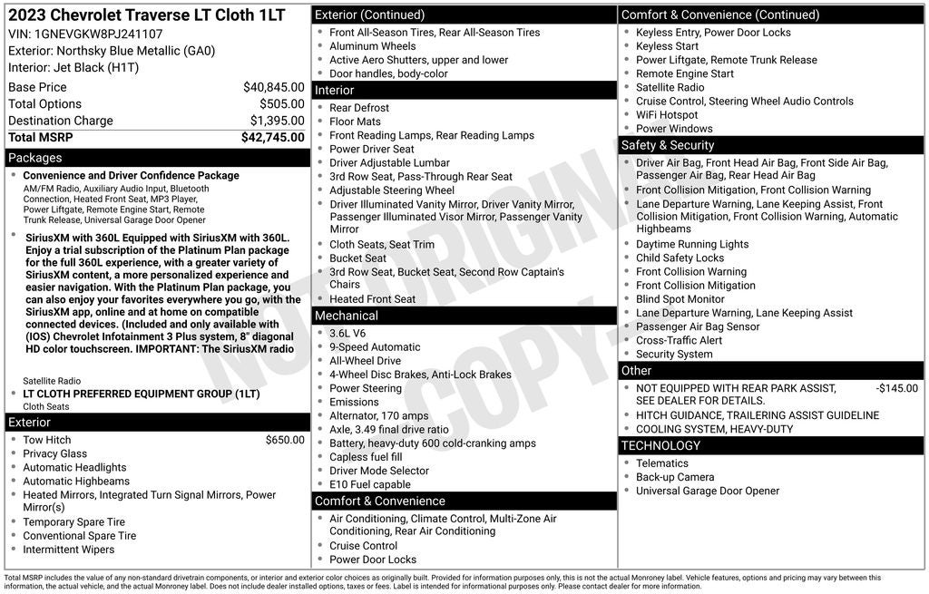 2023 Chevrolet Traverse LT 1LT