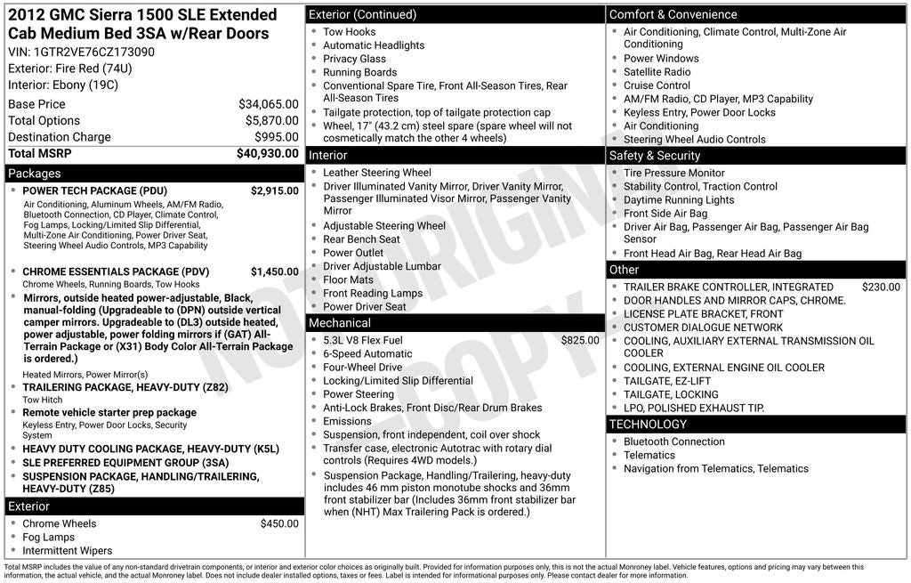 2012 GMC Sierra 1500 SLE