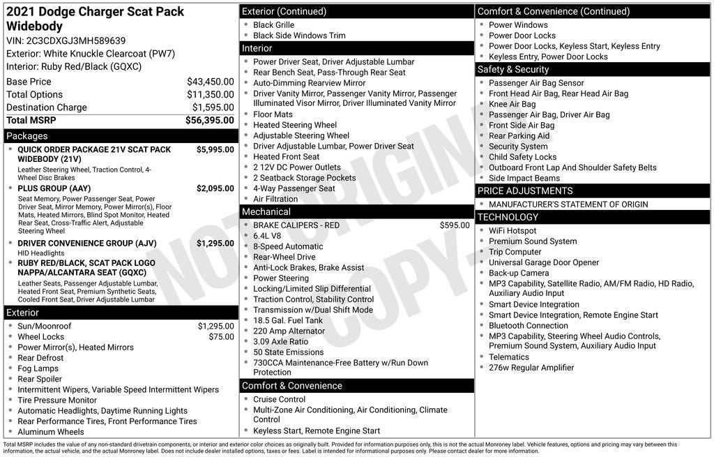 2021 Dodge Charger R/T Scat Pack Widebody