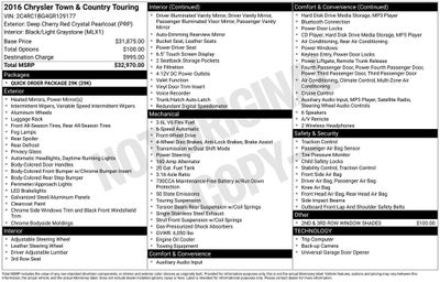 2016 Chrysler Town & Country Touring