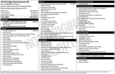 2018 Dodge Grand Caravan SE