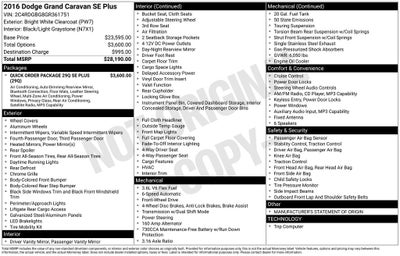 2016 Dodge Grand Caravan SE Plus