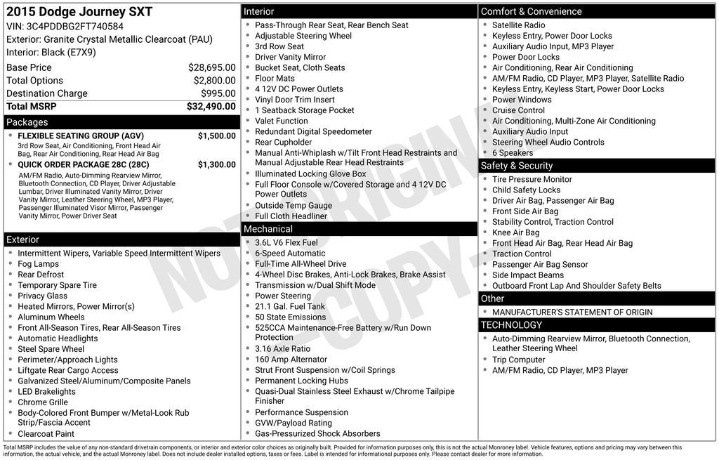 2015 Dodge Journey SXT