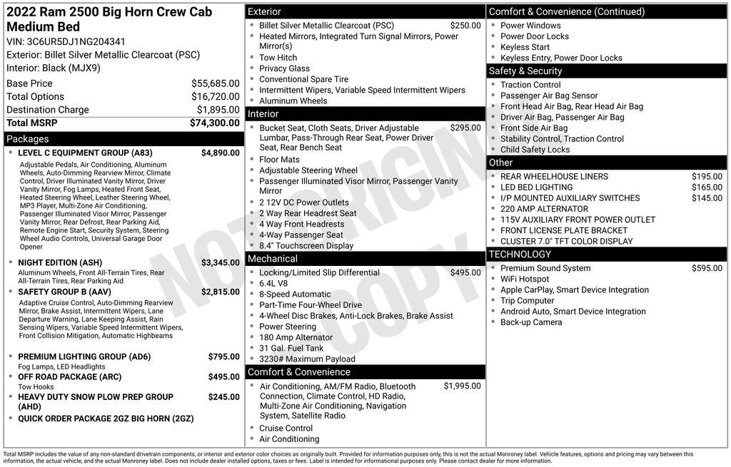 2022 RAM 2500 Big Horn