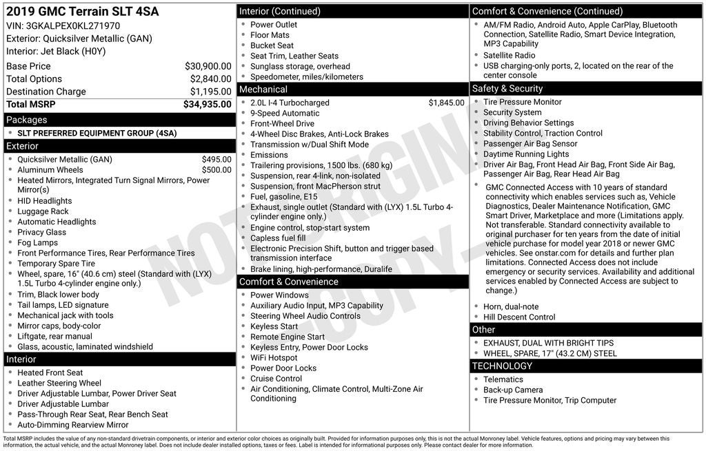 2019 GMC Terrain SLT