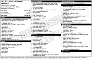 2012 Mazda Mazda3 MazdaSpeed3 Touring