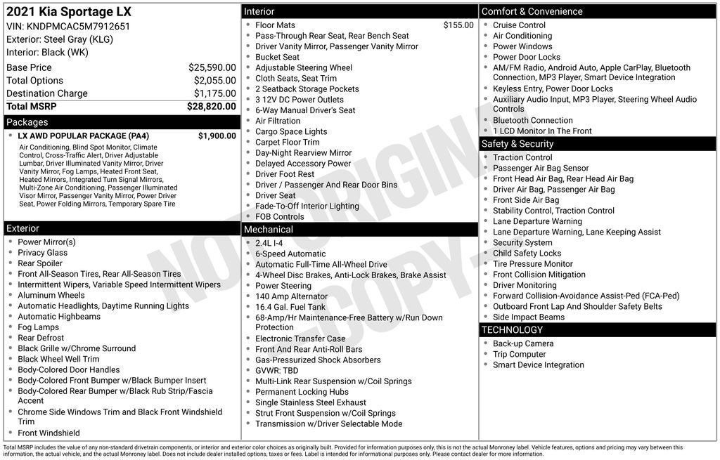 2021 Kia Sportage LX