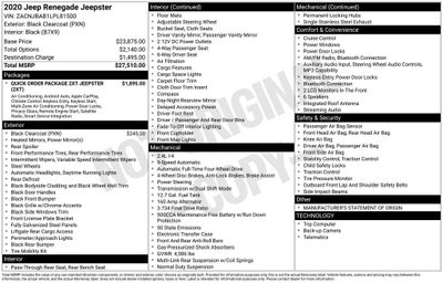 2020 Jeep Renegade Sport