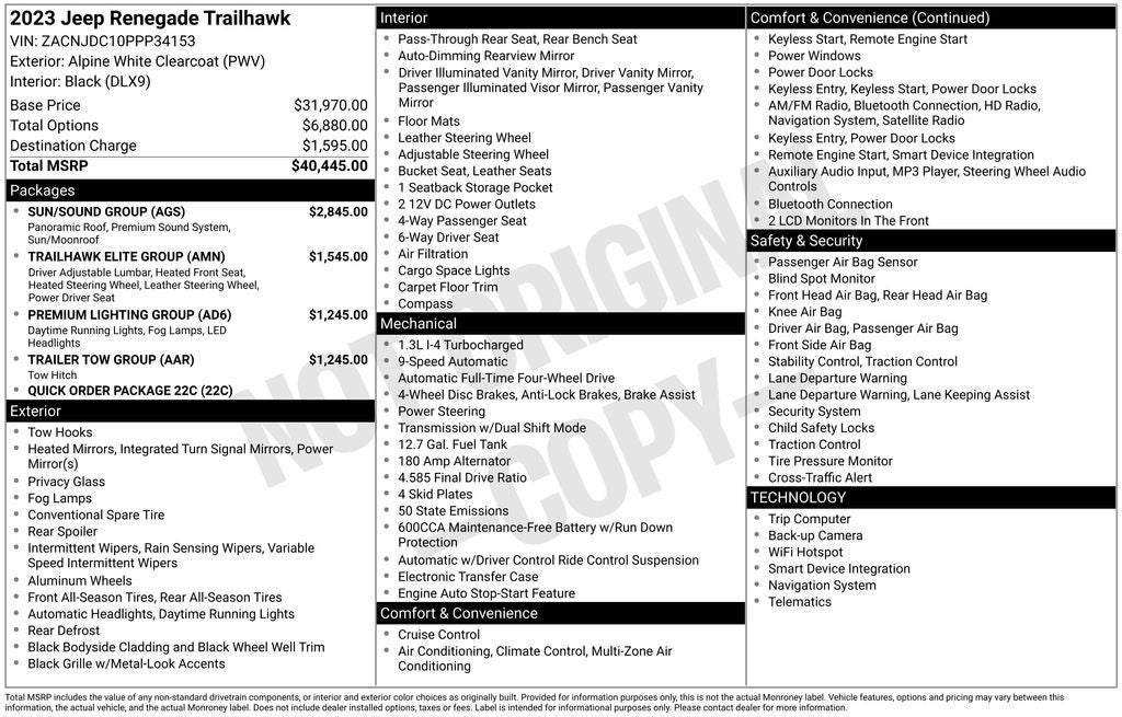 2023 Jeep Renegade Trailhawk