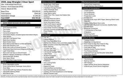 2026 Jeep Wrangler Sport