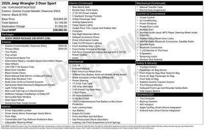 2026 Jeep Wrangler Sport
