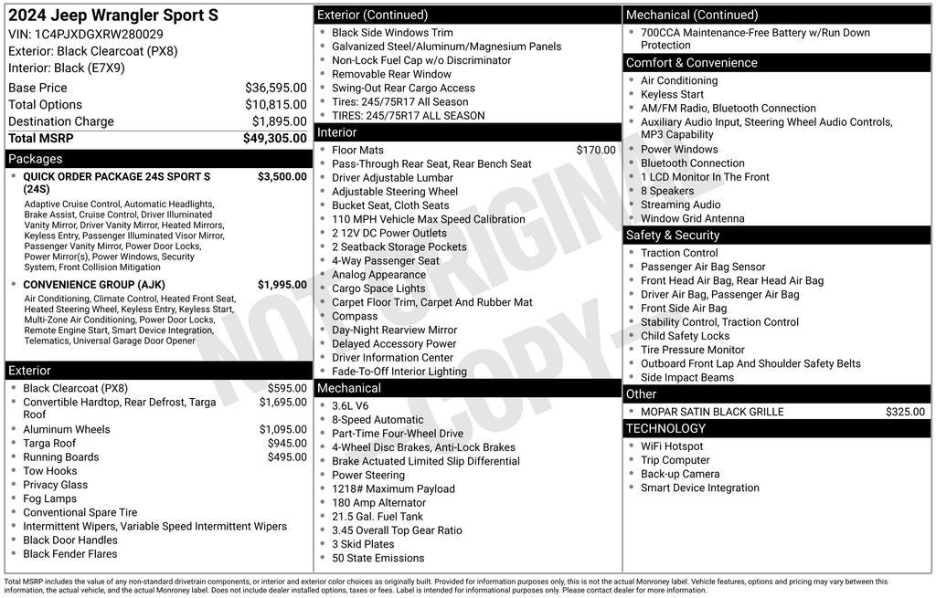 2024 Jeep Wrangler Sport S