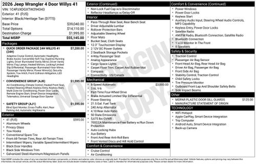 2026 Jeep Wrangler Willys
