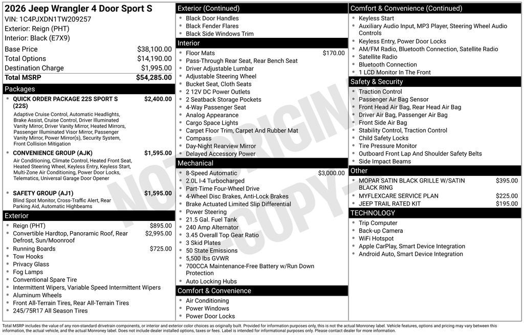 2026 Jeep Wrangler Sport S