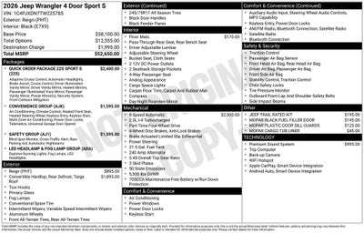 2026 Jeep Wrangler Sport S