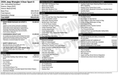 2026 Jeep Wrangler Sport S