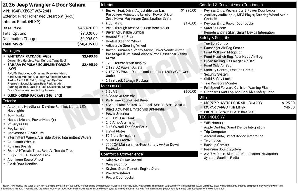 2026 Jeep Wrangler Sahara Whitecap