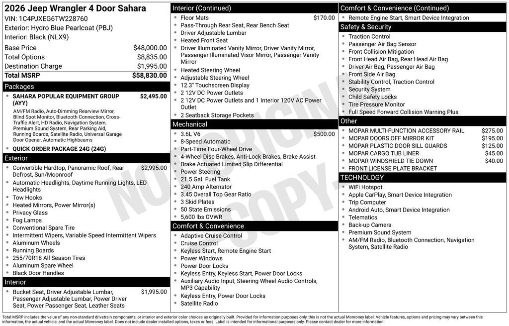 2026 Jeep Wrangler Sahara
