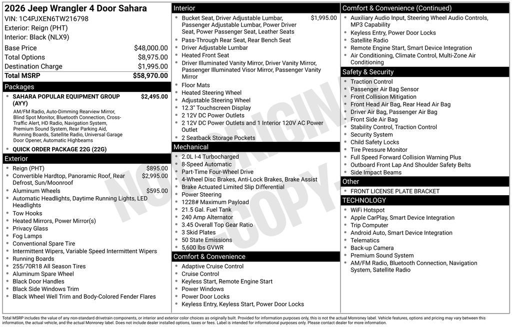2026 Jeep Wrangler Sahara