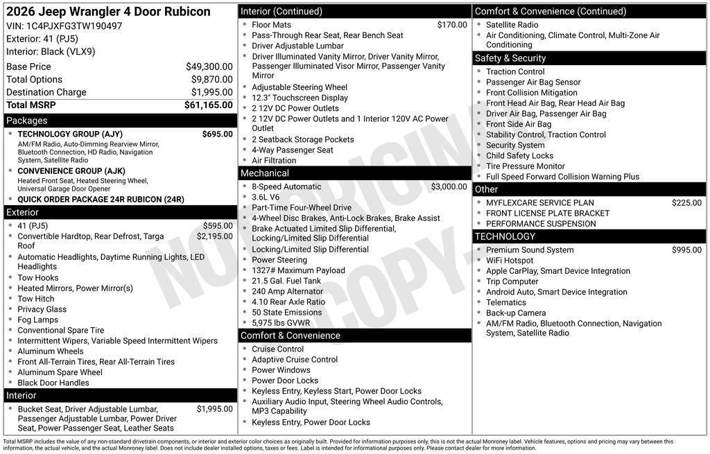 2026 Jeep Wrangler Rubicon