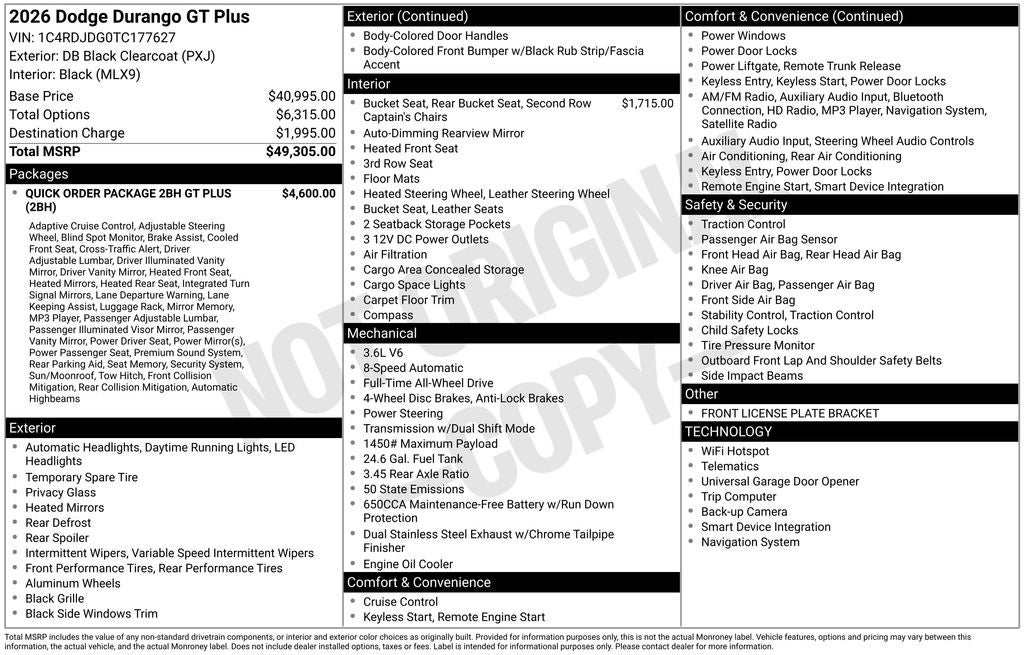 2026 Dodge Durango GT Plus