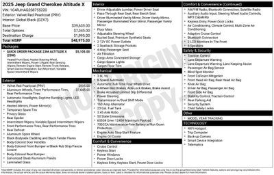 2025 Jeep Grand Cherokee Altitude X