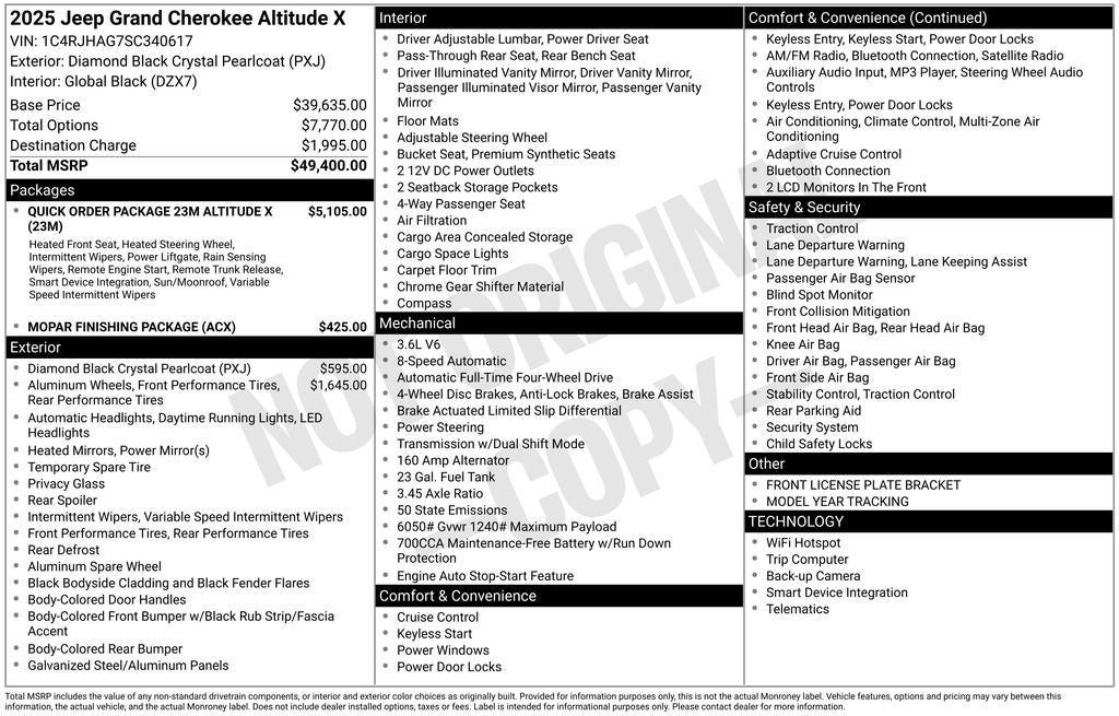 2025 Jeep Grand Cherokee Altitude X