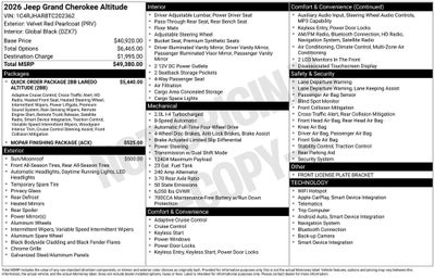 2026 Jeep Grand Cherokee Laredo Altitude