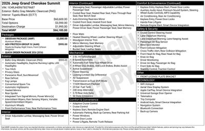 2026 Jeep Grand Cherokee Summit