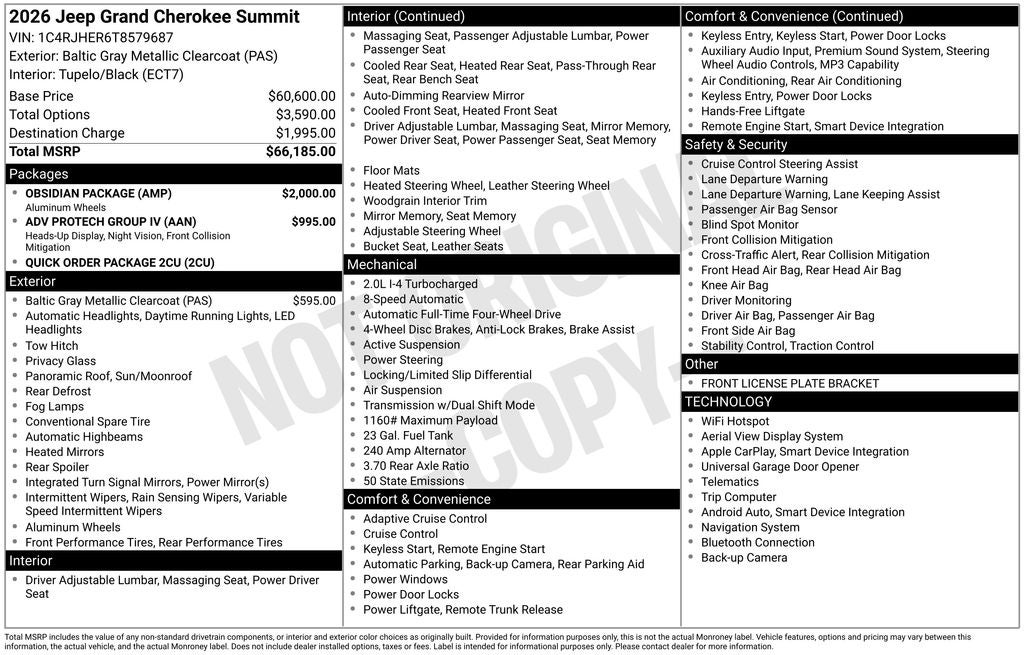 2026 Jeep Grand Cherokee Summit
