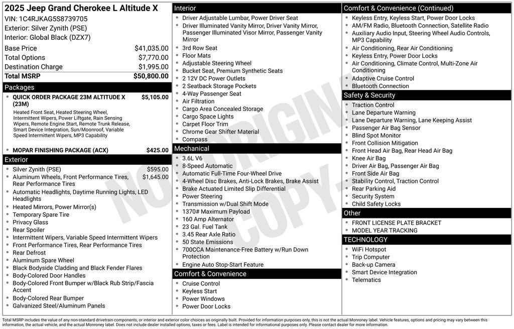 2025 Jeep Grand Cherokee L Altitude X